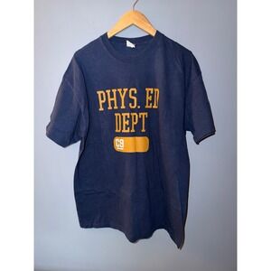 C9 by Champion Mens Navy Blue Phys Ed Dept Graphic T-Shirt XL Collegiate Style